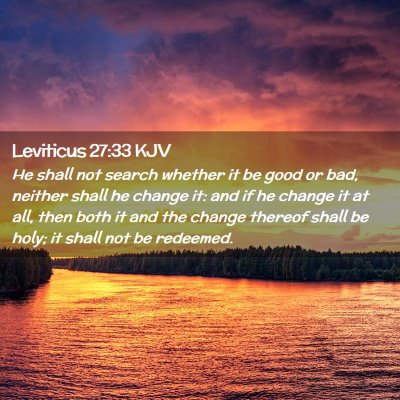 Leviticus 27:33 KJV Free Bible Images