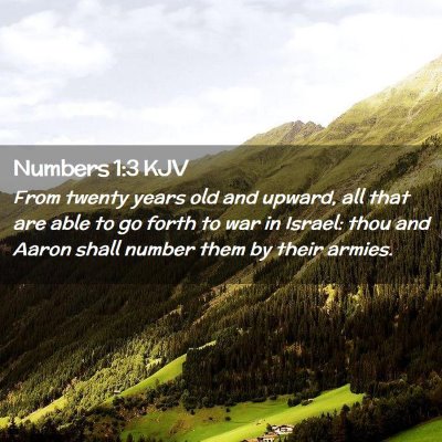 Numbers 1:3 KJV Free Bible Images