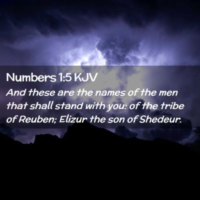 Numbers 1:5 KJV Free Bible Images