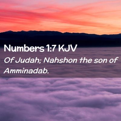 Numbers 1:7 KJV Free Bible Images