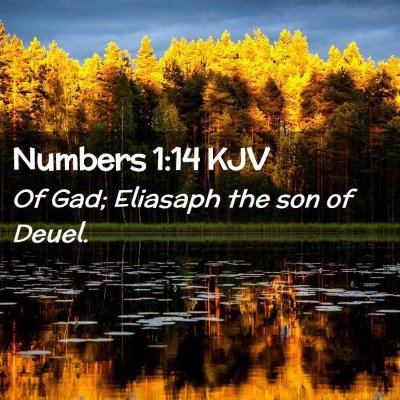 Numbers 1:14 KJV Free Bible Images