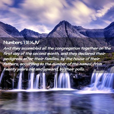 Numbers 1:18 KJV Free Bible Images