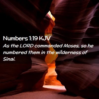 Numbers 1:19 KJV Free Bible Images