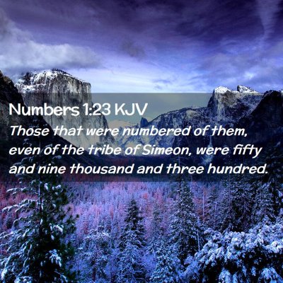 Numbers 1:23 KJV Free Bible Images