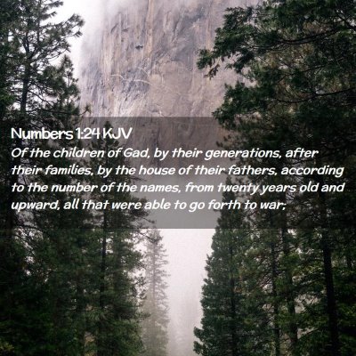 Numbers 1:24 KJV Free Bible Images