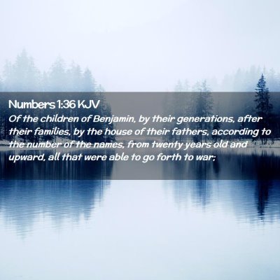 Numbers 1:36 KJV Free Bible Images