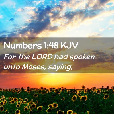 Numbers 1:48 KJV Free Bible Images