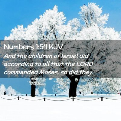 Numbers 1:54 KJV Free Bible Images