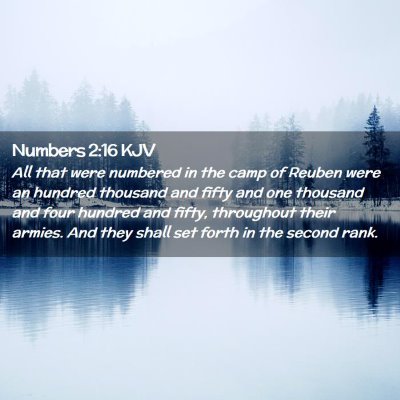 Numbers 2:16 KJV Free Bible Images