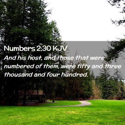 Numbers 2:30 KJV Free Bible Images