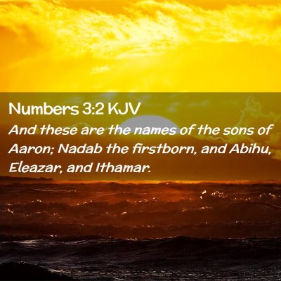 Numbers 3:2 KJV Free Bible Images