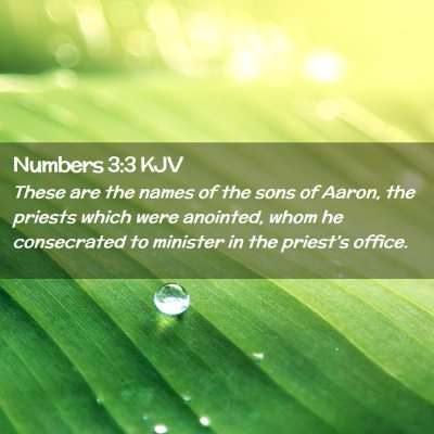 Numbers 3:3 KJV Free Bible Images