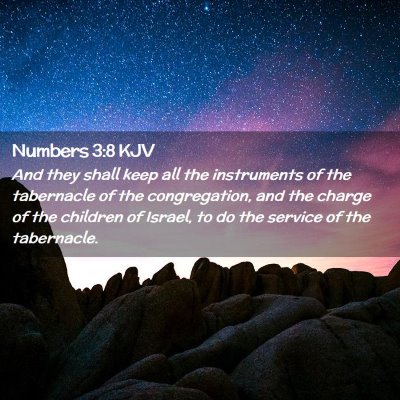 Numbers 3:8 KJV Free Bible Images