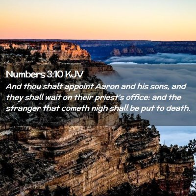 Numbers 3:10 KJV Free Bible Images