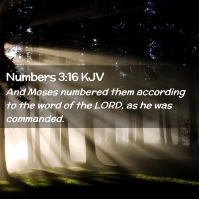 Numbers 3:16 KJV Free Bible Images