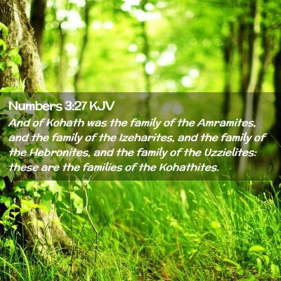 Numbers 3:27 KJV Free Bible Images