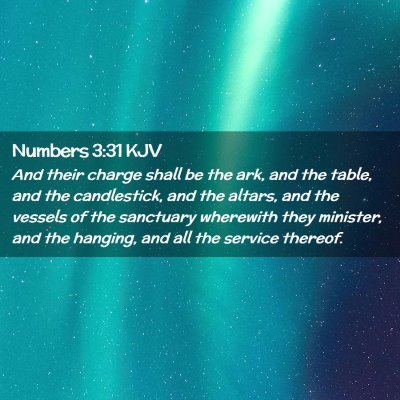 Numbers 3:31 KJV Free Bible Images