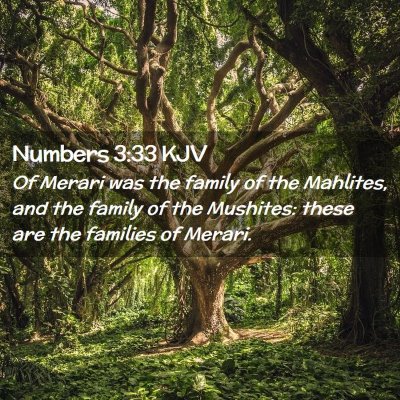 Numbers 3:33 KJV Free Bible Images