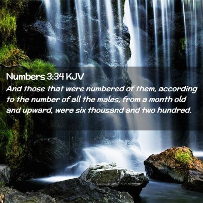 Numbers 3:34 KJV Free Bible Images