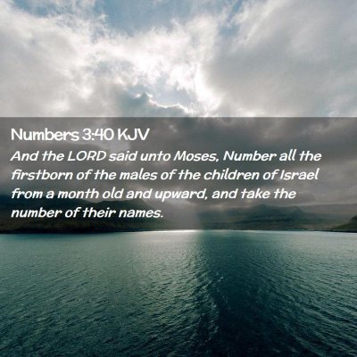 Numbers 3:40 KJV Free Bible Images