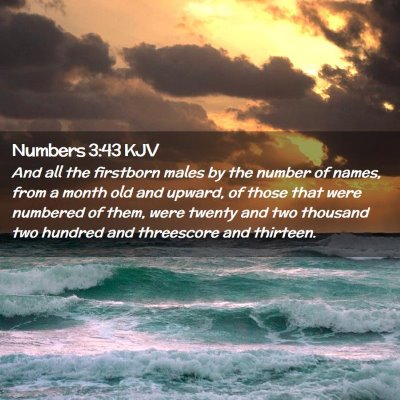 Numbers 3:43 KJV Free Bible Images