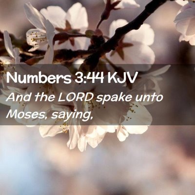 Numbers 3:44 KJV Free Bible Images