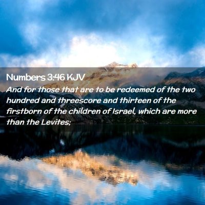 Numbers 3:46 KJV Free Bible Images