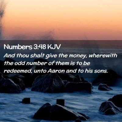 Numbers 3:48 KJV Free Bible Images