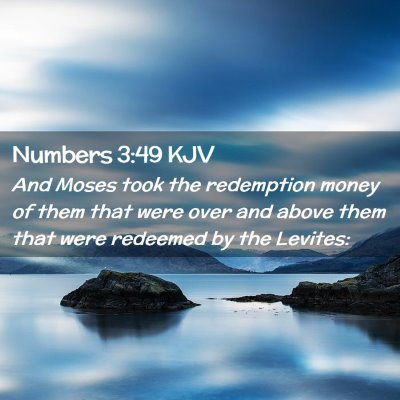 Numbers 3:49 KJV Free Bible Images