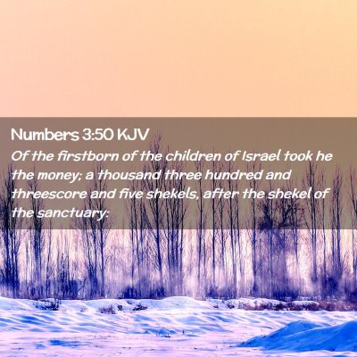 Numbers 3:50 KJV Free Bible Images