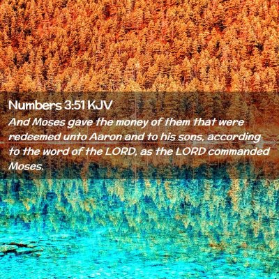 Numbers 3:51 KJV Free Bible Images