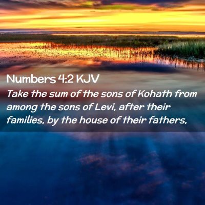 Numbers 4:2 KJV Free Bible Images