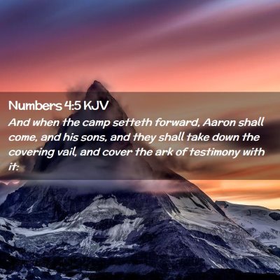 Numbers 4:5 KJV Free Bible Images