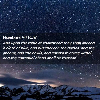 Numbers 4:7 KJV Free Bible Images