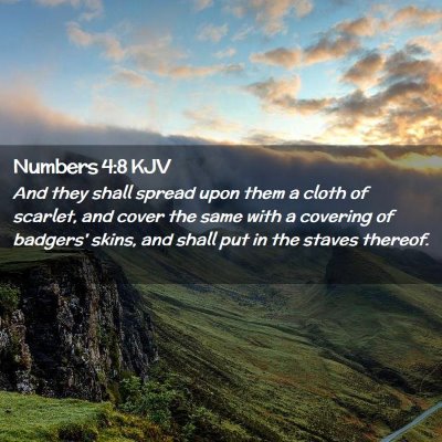 Numbers 4:8 KJV Free Bible Images