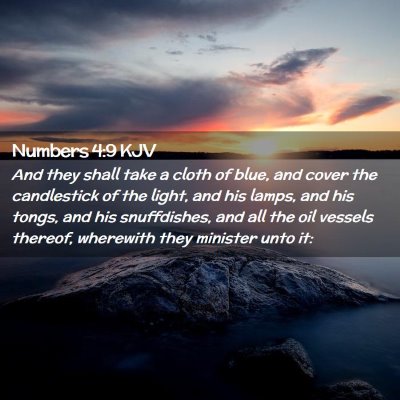 Numbers 4:9 KJV Free Bible Images