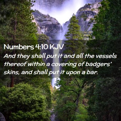 Numbers 4:10 KJV Free Bible Images