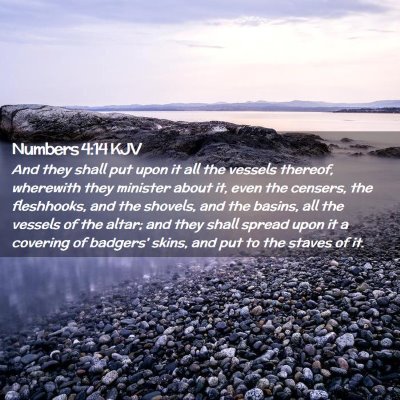 Numbers 4:14 KJV Free Bible Images