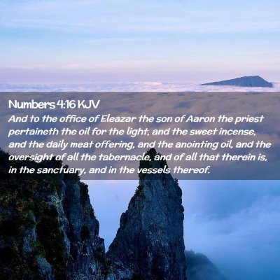 Numbers 4:16 KJV Free Bible Images