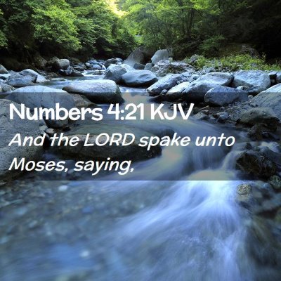 Numbers 4:21 KJV Free Bible Images