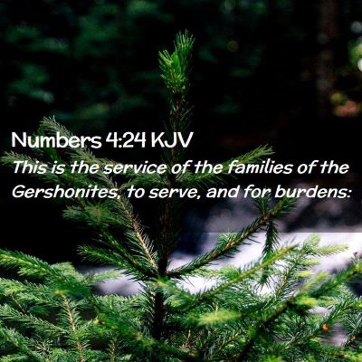 Numbers 4:24 KJV Free Bible Images