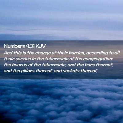 Numbers 4:31 KJV Free Bible Images