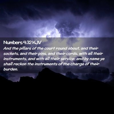 Numbers 4:32 KJV Free Bible Images