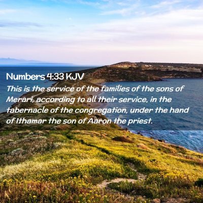 Numbers 4:33 KJV Free Bible Images