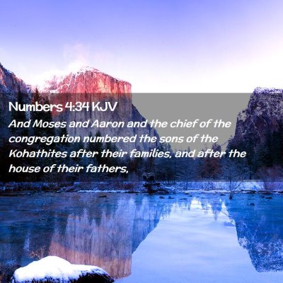 Numbers 4:34 KJV Free Bible Images