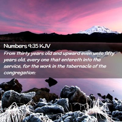 Numbers 4:35 KJV Free Bible Images