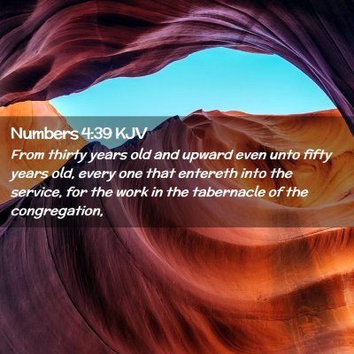 Numbers 4:39 KJV Free Bible Images