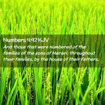 Numbers 4:42 KJV Free Bible Images