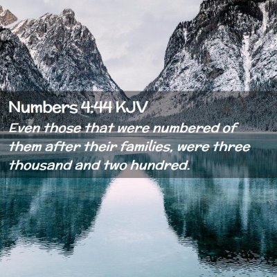 Numbers 4:44 KJV Free Bible Images