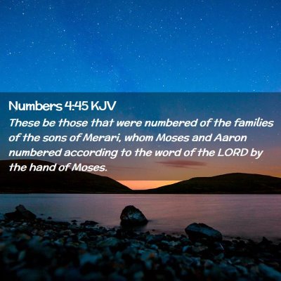 Numbers 4:45 KJV Free Bible Images